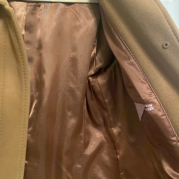 Lands’ End khaki wool coat - Picture 4 of 8